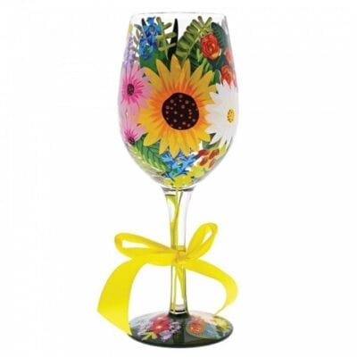 Lolita Wildflowers Flowers 15oz Wine Glass