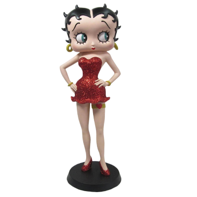 Betty Boop Garter Red Glitter 32cm Figurine