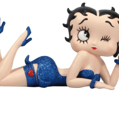 Betty Boop Lying Blue Glitter 12.5cm Figurine