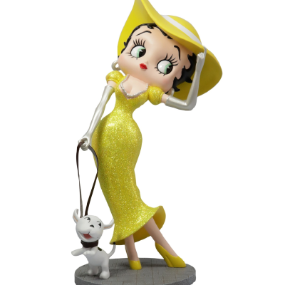 Betty Boop Walking Pudgy Yellow Glitter 34cm Figurine