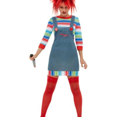 Smiffys Ladies Chucky Doll Halloween Fancy Dress Costumes