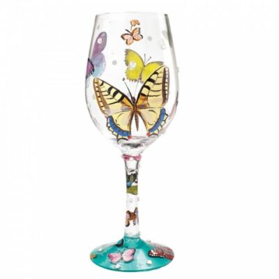 Lolita Butterfly Wishes Birthday Gift 15oz Wine Glass
