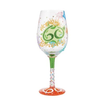 Lolita Happy 60th Birthday 15oz Wine Glass
