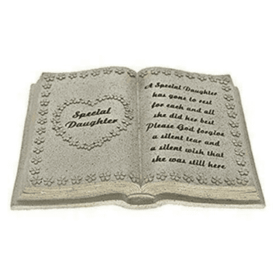 Special Daughter Open Book Graveside Memorial Stones