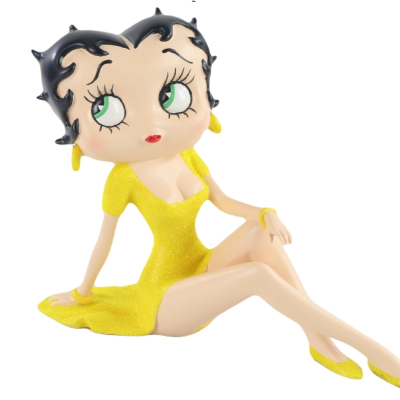 Betty Boop Demure Yellow Glitter Dress 21.5cm