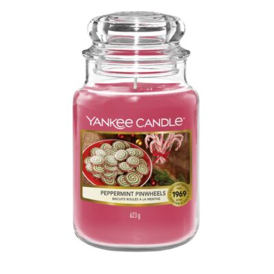 SALE Peppermint Pinwheels Christmas Large Candle Jar 623g - Yankee Candle