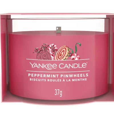 NEW Christmas Yankee Candle Peppermint Pinwheels 6 Filled Votives Gift Set