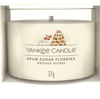 NEW Christmas Yankee Candle Spun Sugar Flurries 6 Filled Votives Gift Sets