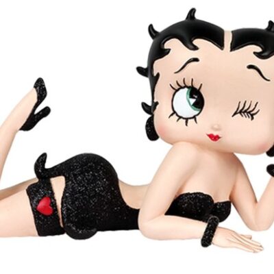 NEW Betty Boop Lying Black Glitter Dress 20.5cm