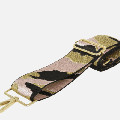 Alice Wheeler - Pink Camouflage Woven Shoulder Handbag Strap