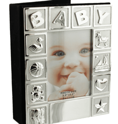 Celebrations Silver Plated Baby 4x6 Album Pictures Christening Gifts