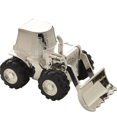 Bambino Silver Plated Front Loading Digger Money Box by Juliana - Christening Gifts