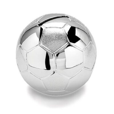 Bambino Silver Plated Football Money Box by Juliana - Christening Gifts