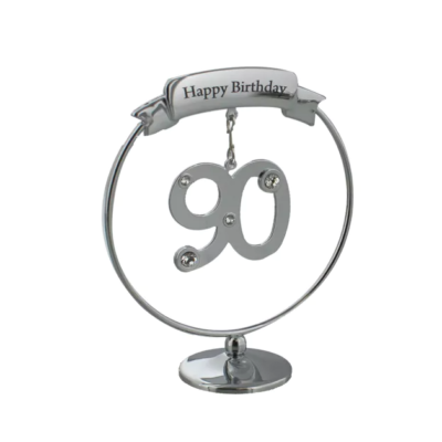 Crystocraft Happy Birthday '90' Ornament, 8.5cm