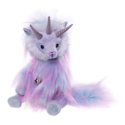 Charlie Bear Lilac, Blue and Pink Unicorn Tricorn 33cm