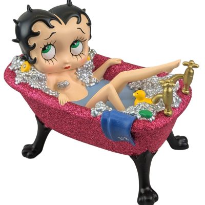 Betty Boop in Purple Glitter Tub Figurine Ornament 17.5cm