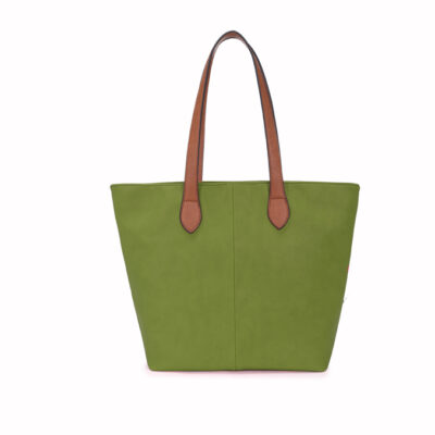 Long and Son – Women’s Dark Green Tote Shoulder Hand Bag with Handle