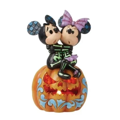 Disney Traditions Halloween Mickey & Minnie Mouse Light Up 18.5cm Statue