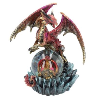 Ruby Oracle Red Dragon Fortune Seer Figurine 18.5cm