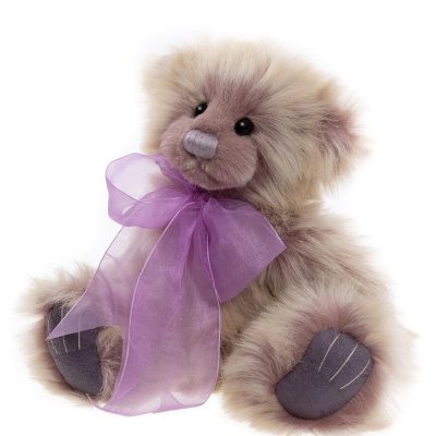 Charlie Bears Purple Bear & Grey 28cm Teddy