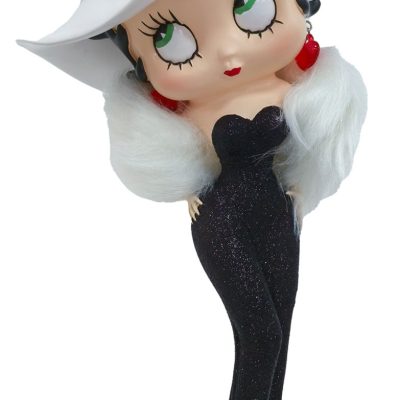 Betty Boop Madam Black Glitter Figurine Ornament 30.5cm