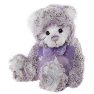 Limited Edition Charlie Bears Meghan White, Grey, Purple Teddy Bear 36cm