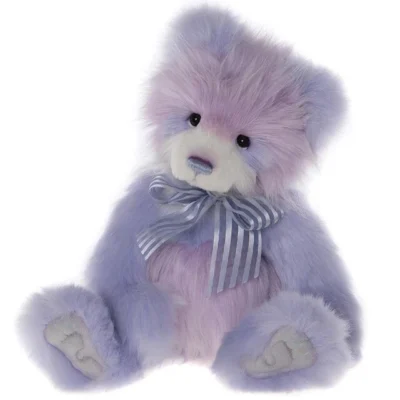Charlie Bears Birthday Cake Purple & White Panda Bear Teddy 37cm