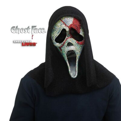 Official Scream Ghostface Ghost Face Bloody Bling Crystal Mask