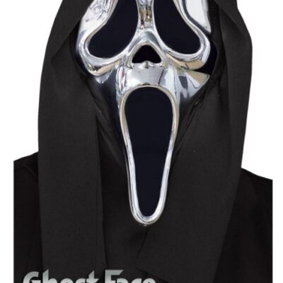 Official Scream Ghostface Ghost Face® Silver Chrome Mask