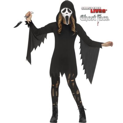 Official Scream Ghostface Ghost Face Girls Childrens Classic Costume