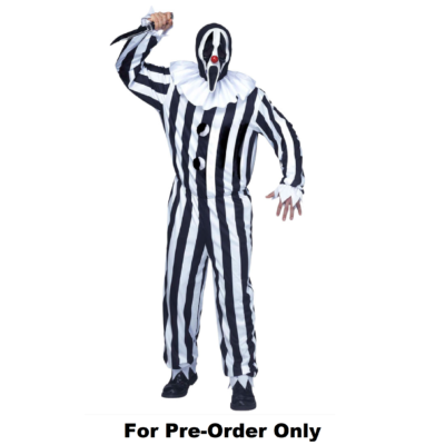 Pre-Order Official Scream Ghostface Ghost Face Mime Clown Black & White Costume