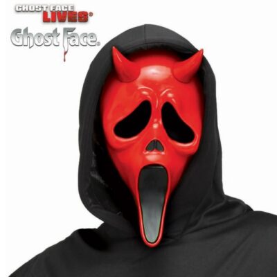 Official Scream Ghostface Ghost Face Red Devil Mask
