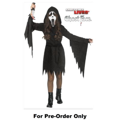 Pre-Order Official Scream Ghostface Ghost Face Kids Girls Glitter Costume