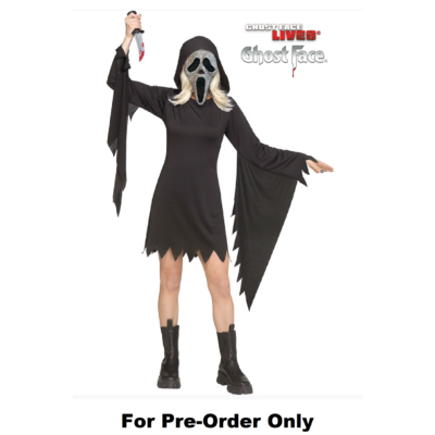 Pre-Order Official Scream Ghostface Ghost Face Ladies Adults Bling Costume