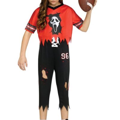 Official Scream Ghostface Ghost Face Field of Screams Rugby Girls Costume