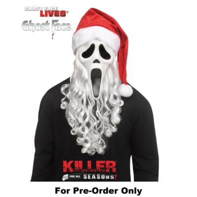 Pre-Order Official Scream Ghostface Ghost Face Christmas Santa Mask, Beard & Hat