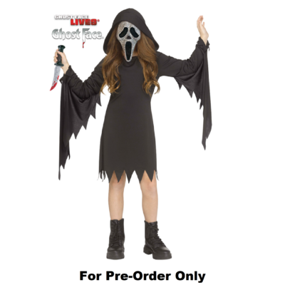 Official Scream Ghostface Ghost Face Girls Kids Bling Costume
