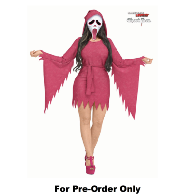 Pre-Order Official Scream Ghostface Ghost Face Hot Pink Glitter Ladies Costume