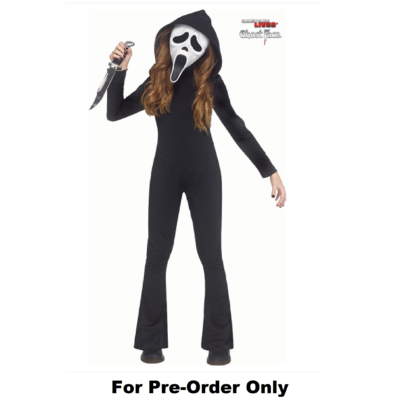 Pre-Order Official Scream Ghostface Ghost Face Girls Childrens Jumpsuit Costume
