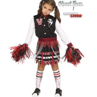 Official Scream Ghostface Ghost Face Girls Kids Cheerleader Costume