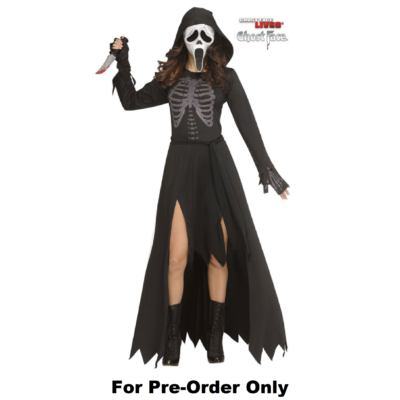 Pre-Order Official Scream Ghostface Ghost Face Adult Ladies Skeleton Costume