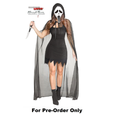 Pre-order Official Scream Ladies Ghost Face Ghostface 30th Anniversary Robe, Dress & Mask