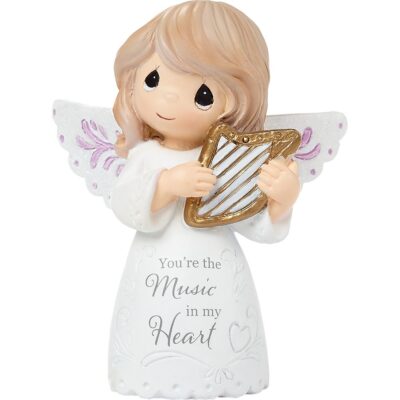 Angel With Harp Mini 7.5cm Figurine By Precious Moments Gift