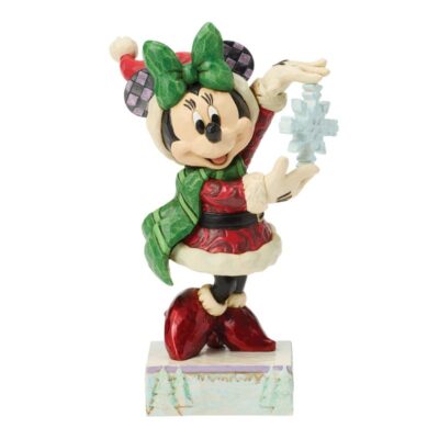Disney Traditions Winter Minnie Mouse With Snowflake 14cm